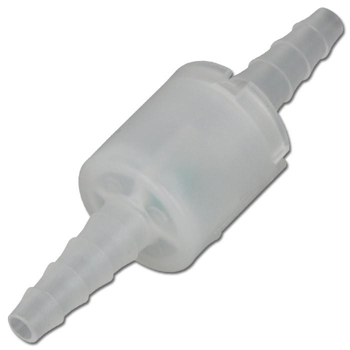 Kuglekontraventil - polypropylen - konisk - præget pil - slangemundstykke Ø 6 til 14 mm - PN 0 til max