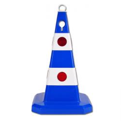 Traffic cone - hard PP - height 600 mm - blue
