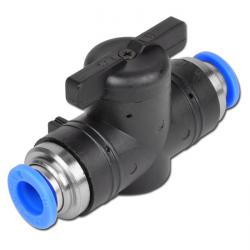Stopcock - for hose Ø 6 to 12 mm - with plug-in connection