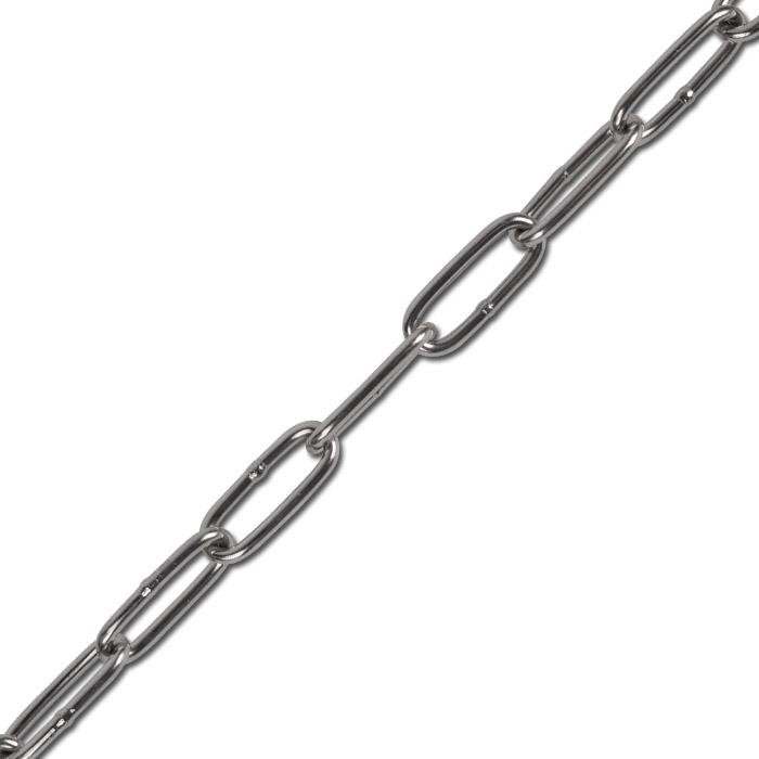 Steel chain - DIN 5685 - straight shape C - stainless