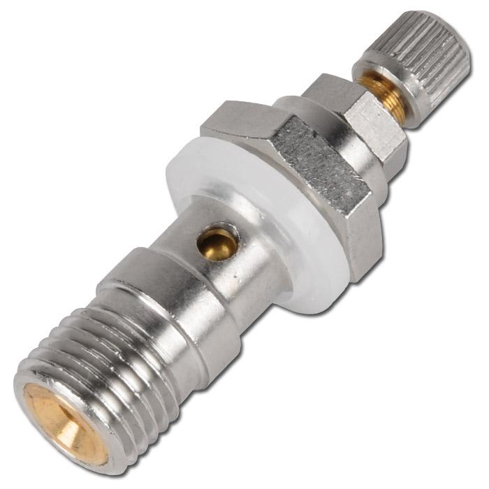 Choke Ball Valve - Adjustable Supply Air - With Knurled Screw - G 1/8" To G 1/4"