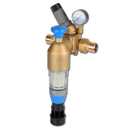 Filtre à rinçage par contre-courant avec réducteur de pression pour eau potable et sanitaire - PN 16