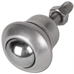 Ball rolls - with threaded pin - Capacity 25-140 kg - stainless