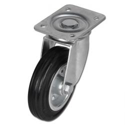 Swivel Castors - Steel-Plate Loading Capacity 50 - 385kg Plate Fitting - Roller
