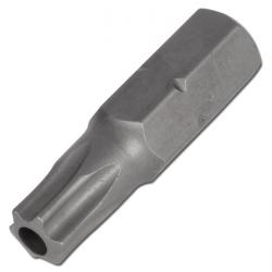 Embout pour Torx- avec trou - 30 mm - 5 / 16 "- acier au chrome-vanadium