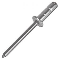 Blindnitar - 4 och 4,8 mm - platt rundhuvud - aluminium/rostfritt stål