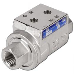 Stop valve - Nickel-plated brass - Pneumatically actuated - Multi-media - Female thread G 3/8" to G 2" - PN -0.95 to 10