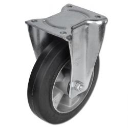 Fast hjul - elastisk massivt gummihjul - hjul Ø 80 til 250 mm - konstruktionshøjde 108 til 297 mm - bæreevne 120 til 500 kg