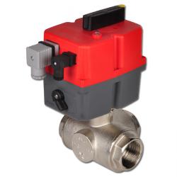 Ball Valve - 3-Way Electrical Swivel Drive (Industrial Construction Type) - Up T