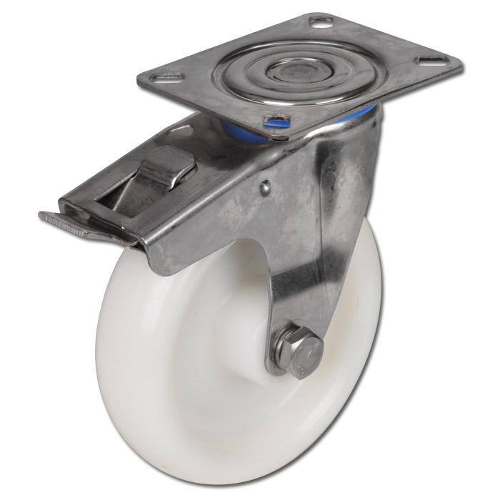 Castor - PA load 150 - 400kg plate - plain bearings - with double stops from Tor