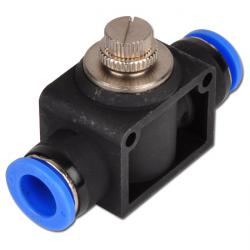 Throttle check valve - straight form - for inch hoses series