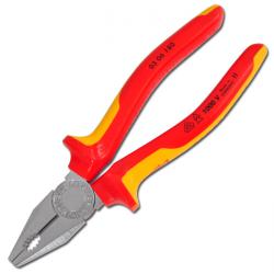 Combination Pliers Chromated With 2 Componenet Handles VDE Approved Up To 1000 V