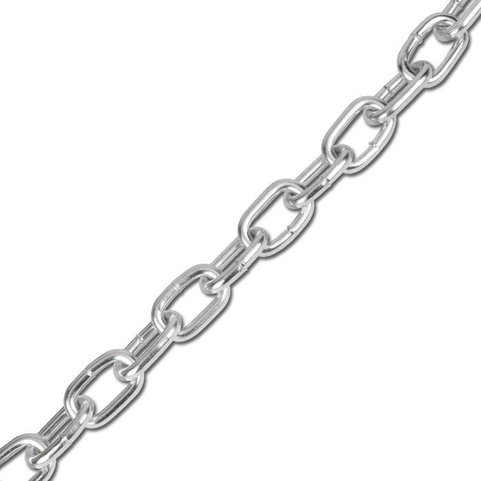 Round link chain - straight form A - bouquets - galvanized zinc-plated