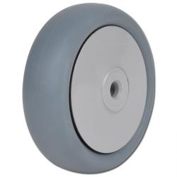 Roue en caoutchouc thermoplastique pour roulettes pivotantes - avec roulement à billes - Ø de la roue 100 à 125 mm - capacité de charge 80 à 100 kg