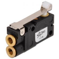 Mini-Rollenventil - 3/2-Wege - Kunststoff - NC - Anschluss 4 mm - PN 8