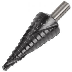 Krok drill - wiercenia 4 do 32 mm - Titanium powlekane - uniwersalna - spiralne karbowany