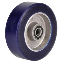 Roue en polyuréthane élastique - roulement à billes - Ø de la roue 100 à 250 mm - charge admissible 200 à 900 kg