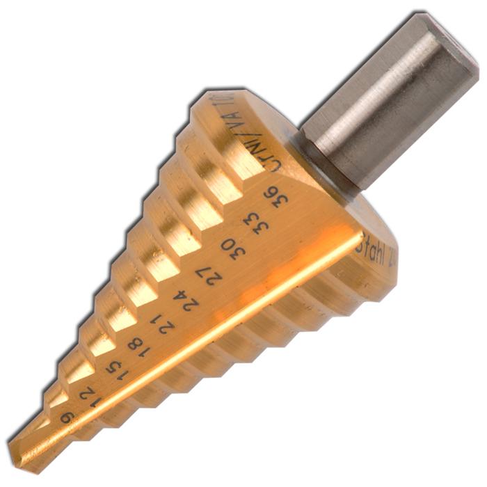 Step Drill - FORUM - Drilling 4-60 mm - TiN-pinnoitettu - universal - suora