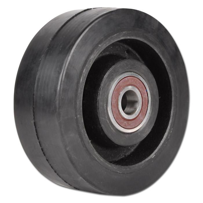 Elastisk massivt gummihjul - støbt eller stålfælge - hjul Ø 125 til 610 mm - bæreevne 225 til 2250 kg