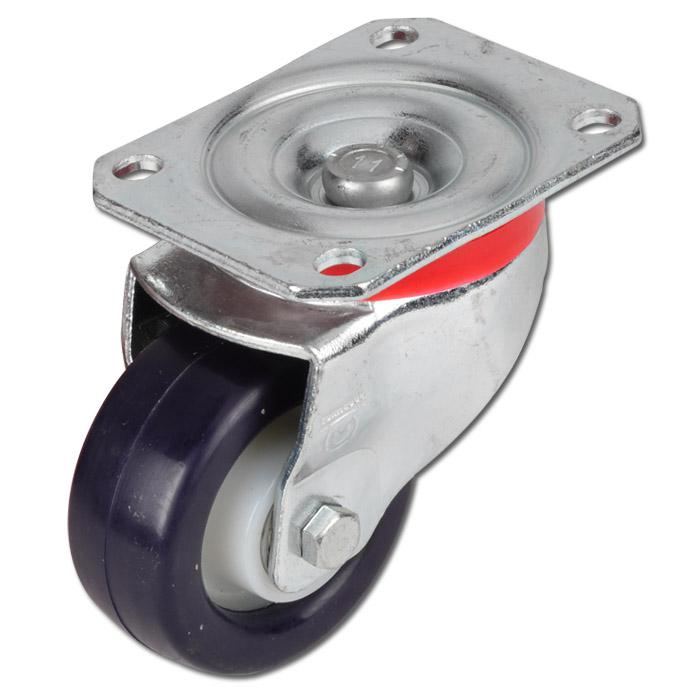 Zestaw kołowy skrętny do aparatu - koło z elastycznego poliuretanu - Ř koła 80 do 250 mm - wysokość 108 do 297 mm - nośność 130 do 500 kg