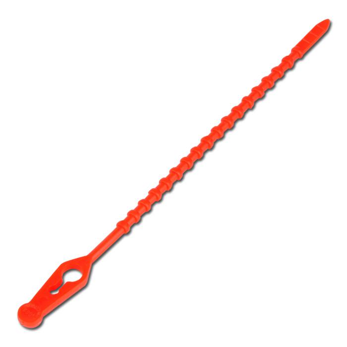 Collier de serrage réutilisable en polyéthylène - longueur 140 mm - couleur rouge ou nature