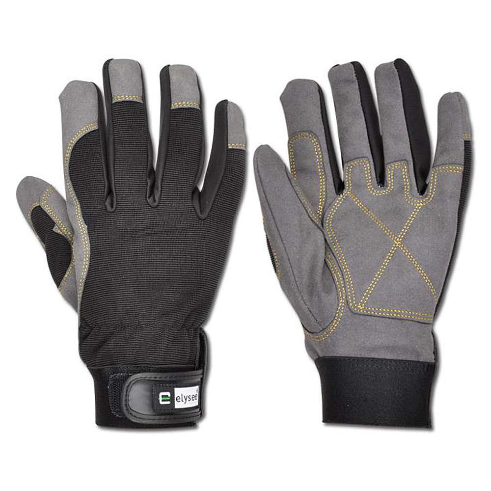 Vinter handske "Rigger" - syntetisk læder - sort / grå