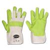 Work Glove "KLH" - Artificial Leather  - Green Color - Norm EN 388/Class 1220