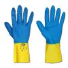 Work Glove "Kenora" - Neopren / naturlatex - blå / gul - Norm EN 388 / Klasse 4121