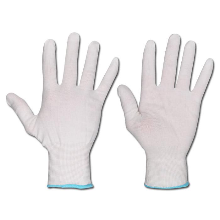 Work Gloves "Laiwu" - Fine Knitted Uncoated Polyamide  - White