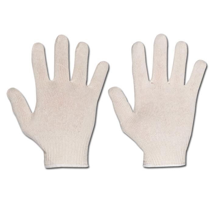 Work Gloves "MUTAN" - Medium Knitted Cotton - Off-White Color - Norm EN 388 / Cl