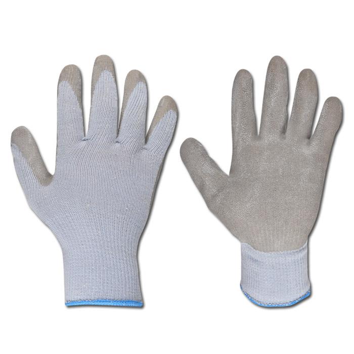 Work Gloves "Thermostar" - Cotton Knitted Partly Latex Coated Glove - Grey - Nor