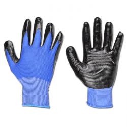 Work Glove "PROFIL GRIP" - nylon - blå / sort - EN 388 / Klasse 4131