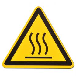 Znak ostrzegawczy "Gorąca powierzchnia" - długość 5-40 cm noga