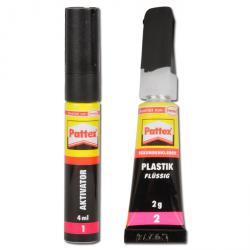 Restposten - Pattex Sekundenkleber "PSA 12" - Plastic - flüssig - 2g/4ml