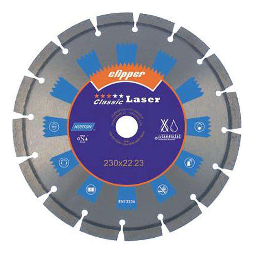 Diamond Blade Classic laser, for angle grinders, CLIPPER