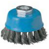 Cup brush, hardened steel wire, knotted, Brush Ø: 65mm, M14