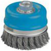 Cup brush, Hardened, knotted, with support ring, Brush Ø: 80 / 100mm