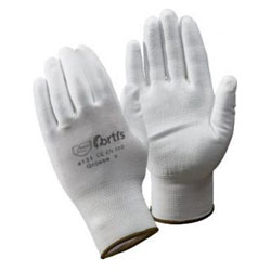 Stickade handskar "FITTER" - kat. 2 - vit - stl. 7-10 - 12 par