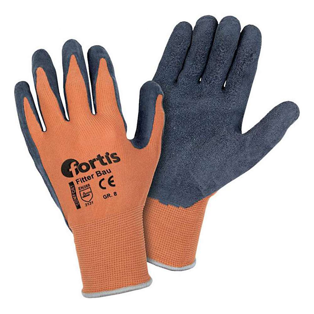 Knitted glove "FITTER BAU" - cat. 2 - size 8 to 11 - FORTIS - VE 12 pairs - price per VE
