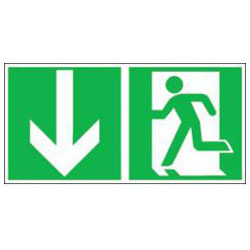 Rescue sign "nødutgang venstre" - EVERGLOW®