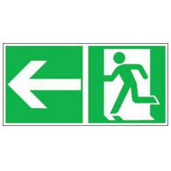 Rescue sign "rømningsvei venstre" - EVERGLOW®