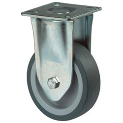 Apparat fast hjul - gummihjul - hjul Ø 50 til 125 mm - højde 73 til 162,5 mm - bæreevne 50 til 100 kg