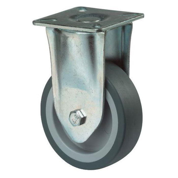 Apparat fast hjul - gummihjul - hjul Ã˜ 50 til 125 mm - konstruksjonshøyde 73 til 162,5 mm - lastekapasitet 50 til 100 kg
