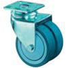 Double swivel castor - rubber wheel - wheel Ã˜ 50 to 75 mm - construction height 75 to 102 mm - load capacity 60 to 80 kg