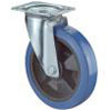 Drejeligt hjul - elastiske dæk - rullelejer - hjul Ø 100 til 200 mm - konstruktionshøjde 128 til 200 mm - bæreevne 140 til 300 kg