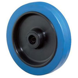 Elastisk gummihjul - rulleleje - hjul Ø 100 til 200 mm - lasteevne 140 til 400 kg