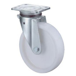 Heavy-duty swivel castor - Plastic wheel - Wheel Ø 100 to 200 mm - Overall height 148 to 255 mm - Load capacity 500 to 600 kg