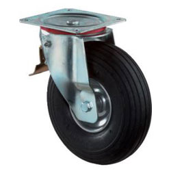 Svingbart hjul - pneumatisk hjul - rullelager - hjuldiameter 200 til 260 mm - konstruksjonshøyde 235 til 295 mm - lastekapasitet 75 til 200 kg