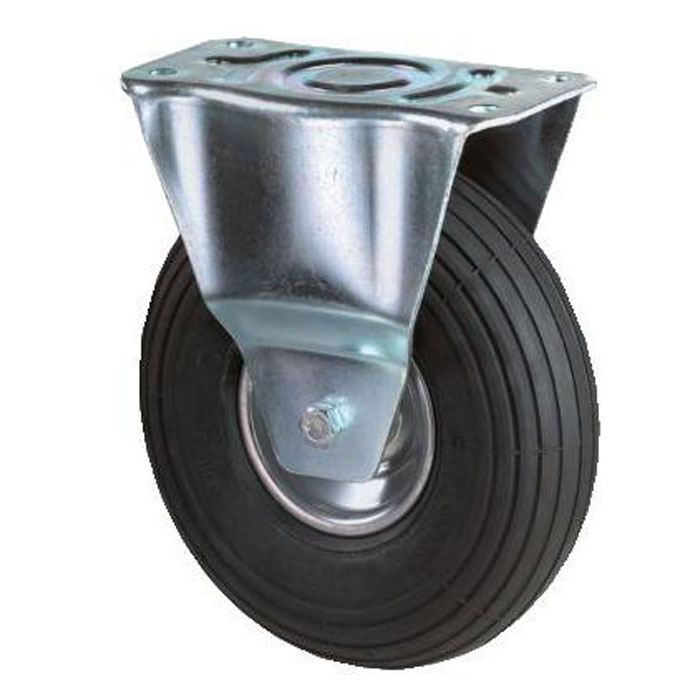 Ruota fissa - ruota pneumatica - cuscinetto a rulli - diametro ruota da 200 a 400 mm - altezza di costruzione da 235 a 458 mm - capacità di carico da 75 a 250 kg