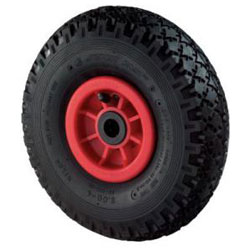 Pneumatisk hjul - spor / profil - rullelager - hjul Ã˜ 260 til 400 mm - lastekapasitet 100 til 160 kg